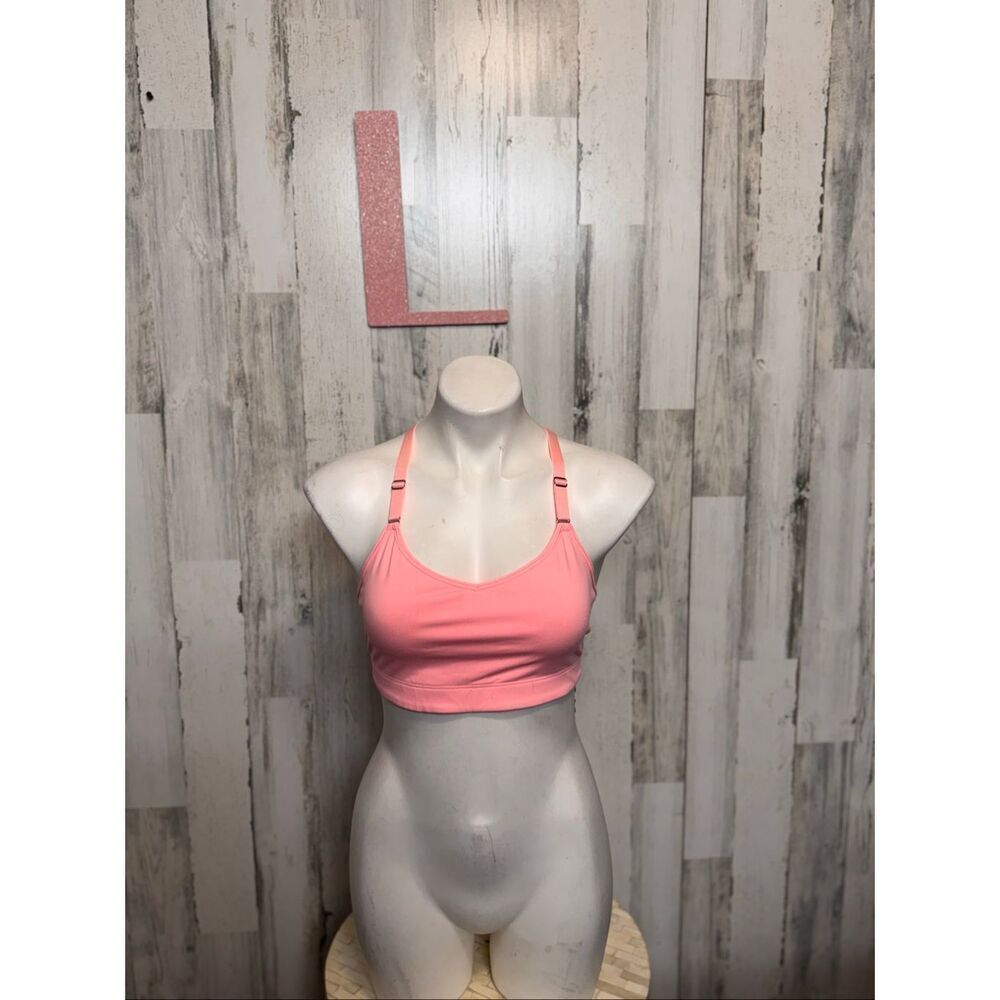 Victoria’s Secret VSX Sport Bra Pink L | Racerback Stretch Athletic Top